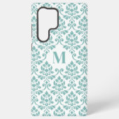 Feuille Damask Blauwgroen Pattern (Aangepast) Samsung Galaxy Hoesje (Achterkant)