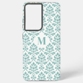 Feuille Damask Blauwgroen Pattern (Aangepast) Samsung Galaxy Hoesje (Achterkant)