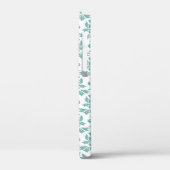 Feuille Damask Blauwgroen Pattern Case-Mate iPhone Case (Achterkant / Links)
