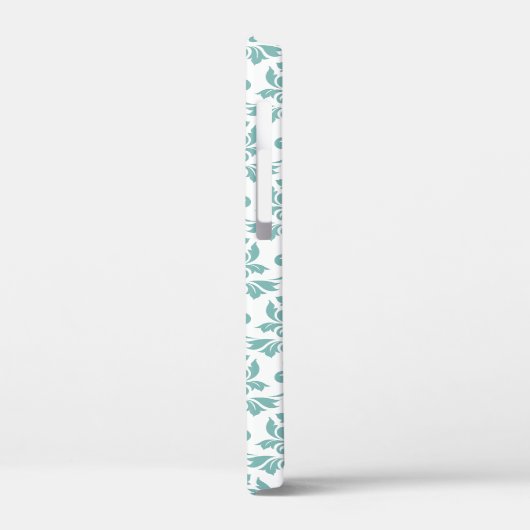 Feuille Damask Blauwgroen Pattern Case-Mate iPhone Case (Achterkant / Links)