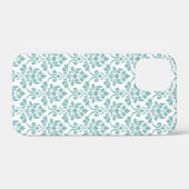 Feuille Damask Blauwgroen Pattern Case-Mate iPhone Case (Achterkant (horizontaal))