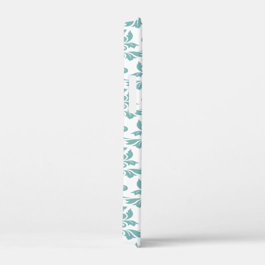 Feuille Damask Blauwgroen Pattern Case-Mate iPhone Case (Achterkant / Rechts)