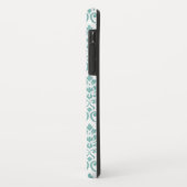 Feuille Damask Blauwgroen Pattern Case-Mate iPhone Case (Achterkant/links)