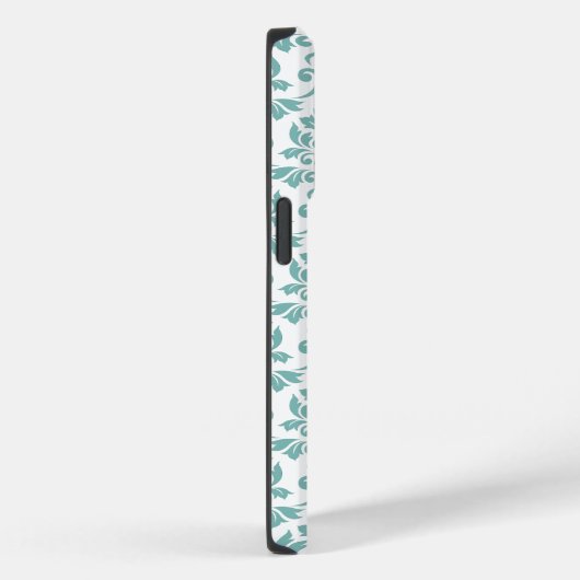 Feuille Damask Blauwgroen Pattern Case-Mate iPhone Case (Achterkant / Rechts)