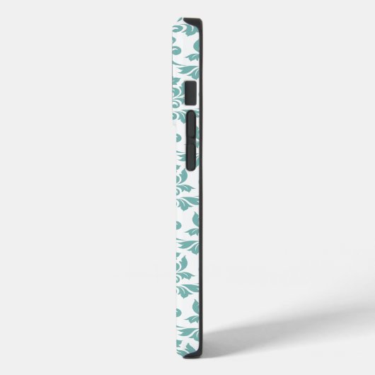 Feuille Damask Blauwgroen Pattern Case-Mate iPhone Case (Achterkant / Links)
