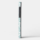 Feuille Damask Blauwgroen Pattern Case-Mate iPhone Case (Achterkant / Links)