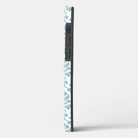 Feuille Damask Blauwgroen Pattern Case-Mate iPhone Case (Achterkant / Links)