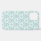 Feuille Damask Blauwgroen Pattern Case-Mate iPhone Case (Achterkant (horizontaal))