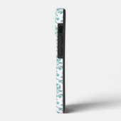 Feuille Damask Blauwgroen Pattern Case-Mate iPhone Case (Achterkant / Links)