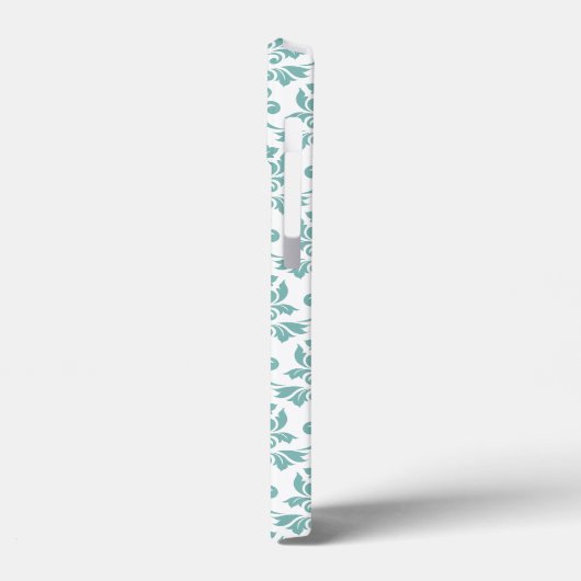 Feuille Damask Blauwgroen Pattern Case-Mate iPhone Case (Achterkant / Links)