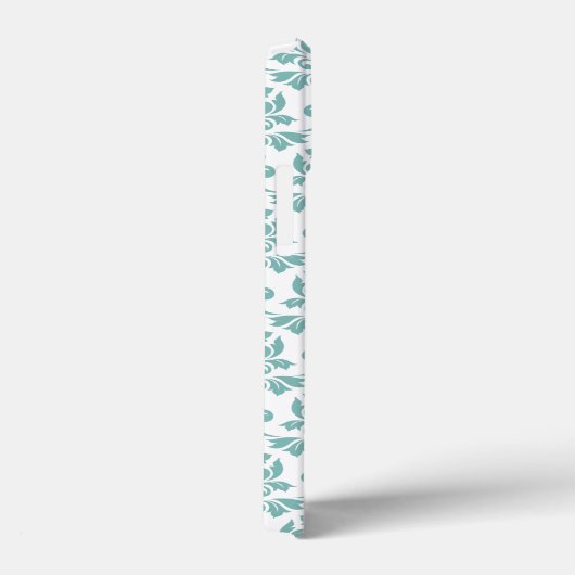 Feuille Damask Blauwgroen Pattern Case-Mate iPhone Case (Achterkant / Rechts)