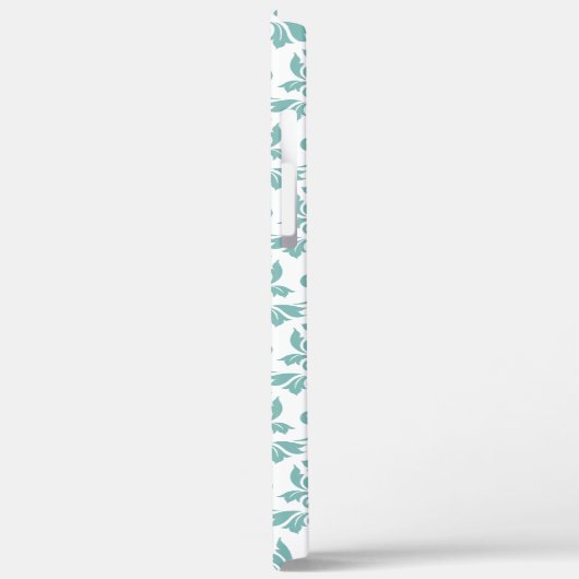Feuille Damask Blauwgroen Pattern Case-Mate iPhone Case (Achterkant / Links)