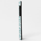Feuille Damask Blauwgroen Pattern Case-Mate iPhone Case (Achterkant/links)