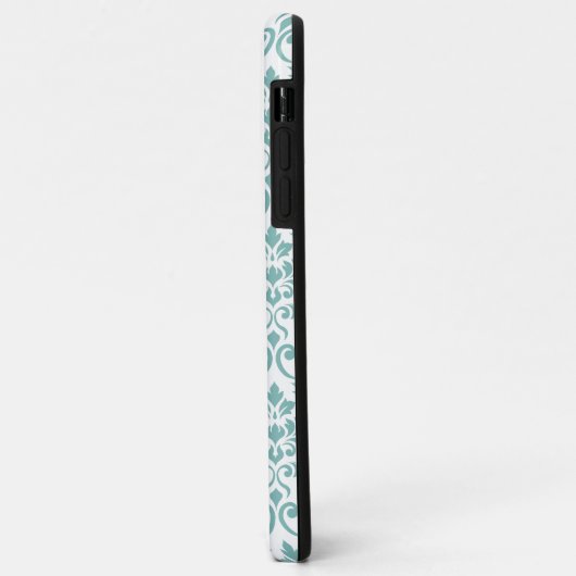 Feuille Damask Blauwgroen Pattern Case-Mate iPhone Case (Achterkant/links)