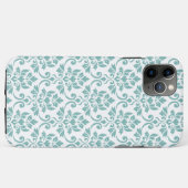 Feuille Damask Blauwgroen Pattern Case-Mate iPhone Case (Achterkant (horizontaal))