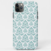 Feuille Damask Blauwgroen Pattern Case-Mate iPhone Case (Achterkant)