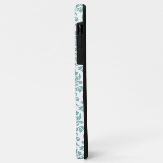 Feuille Damask Blauwgroen Pattern Case-Mate iPhone Case (Achterkant/links)