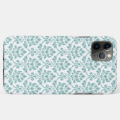 Feuille Damask Blauwgroen Pattern Case-Mate iPhone Case (Achterkant (horizontaal))