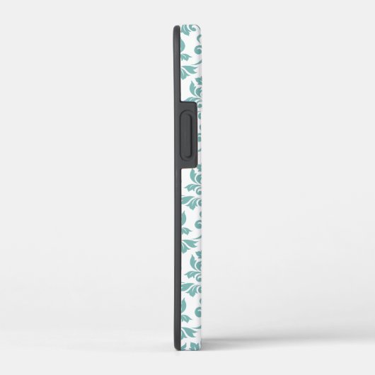 Feuille Damask Blauwgroen Pattern Case-Mate iPhone Case (Achterkant / Rechts)