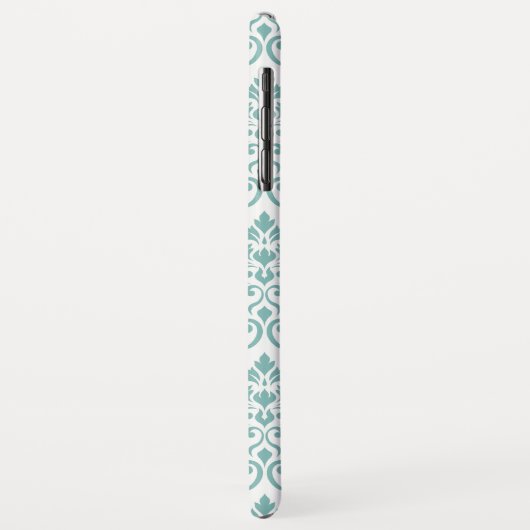 Feuille Damask Blauwgroen Pattern Case-Mate iPhone Case (Achterkant/links)