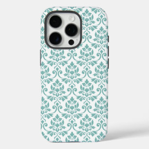 Feuille Damask Blauwgroen Pattern iPhone 16 Pro Hoesje