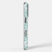 Feuille Damask Blauwgroen Pattern Case-Mate iPhone Case (Achterkant / Rechts)