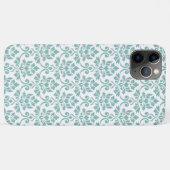 Feuille Damask Blauwgroen Pattern Case-Mate iPhone Case (Achterkant (horizontaal))