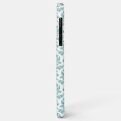 Feuille Damask Blauwgroen Pattern Case-Mate iPhone Case (Achterkant/links)