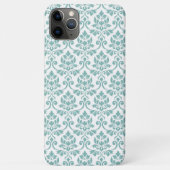 Feuille Damask Blauwgroen Pattern Case-Mate iPhone Case (Achterkant)