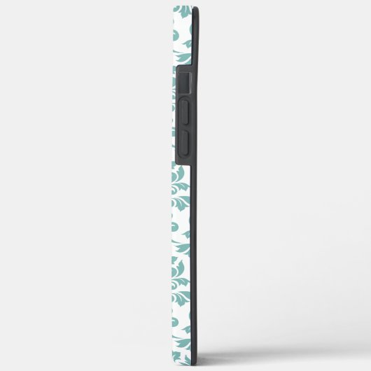Feuille Damask Blauwgroen Pattern Case-Mate iPhone Case (Achterkant / Links)