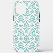 Feuille Damask Blauwgroen Pattern Case-Mate iPhone Case (Achterkant)