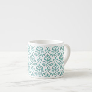 Feuille Damask Blauwgroen Pattern Espresso Kop