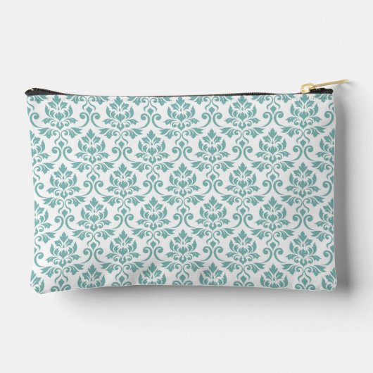 Feuille Damask Blauwgroen Pattern Etui (Achterkant)