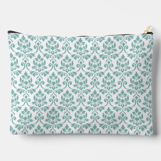 Feuille Damask Blauwgroen Pattern Etui (Achterkant)