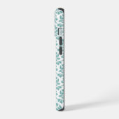 Feuille Damask Blauwgroen Pattern iPhone 15 Case (Linkerkant)