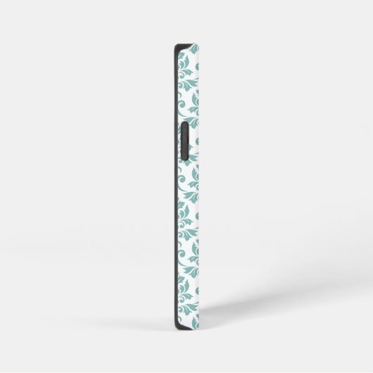 Feuille Damask Blauwgroen Pattern iPhone Hoesje (Rechterkant)