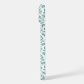 Feuille Damask Blauwgroen Pattern iPhone Hoesje (Linkerkant)