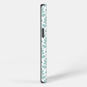 Feuille Damask Blauwgroen Pattern iPhone Hoesje (Rechterkant)