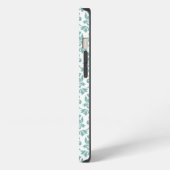 Feuille Damask Blauwgroen Pattern iPhone Hoesje (Linkerkant)