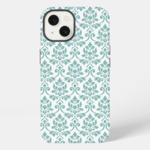 Feuille Damask Blauwgroen Pattern iPhone 13 Hoesje
