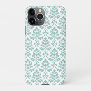 Feuille Damask Blauwgroen Pattern iPhone 11Pro Hoesje