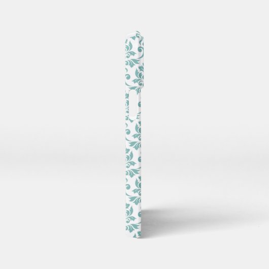 Feuille Damask Blauwgroen Pattern iPhone Hoesje (Rechterkant)