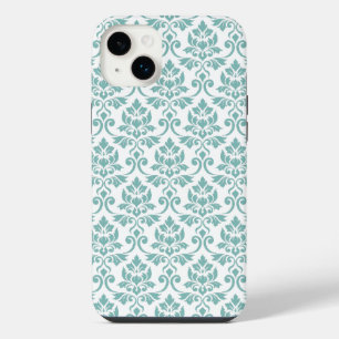 Feuille Damask Blauwgroen Pattern