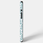 Feuille Damask Blauwgroen Pattern iPhone Hoesje (Linkerkant)