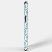 Feuille Damask Blauwgroen Pattern iPhone Hoesje (Rechterkant)