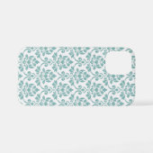 Feuille Damask Blauwgroen Pattern iPhone Hoesje (Achterkant horizontaal)