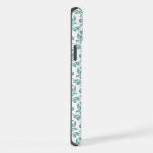 Feuille Damask Blauwgroen Pattern iPhone Hoesje (Rechterkant)