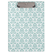Feuille Damask Blauwgroen Pattern Klembord (Voorkant)