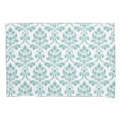 Feuille Damask Blauwgroen Pattern Kussensloop (Voorkant)