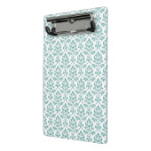 Feuille Damask Blauwgroen Pattern Mini Klembord (Angled2)